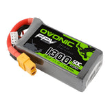 OVONIC 11.1V 3S 1300mAh 50C LiPo Battery Pack with XT60 Plug for FPV Drone - Ampow