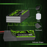 [2 Packs] OVONIC ARK 11.1V 50C 3S 3000mAh Lipo Battery with T Plug for Aircraft - Ampow