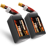 2x Ovonic 110C 4S 750mah Lipo Battery 14.8V Pack with XT30 Plug for FPV Racing FPV Ampow US Warehouse