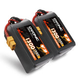 2x Ovonic 130C 6S 1300mah Lipo Battery 22.2V Pack with XT60 Plug for FPV Racing