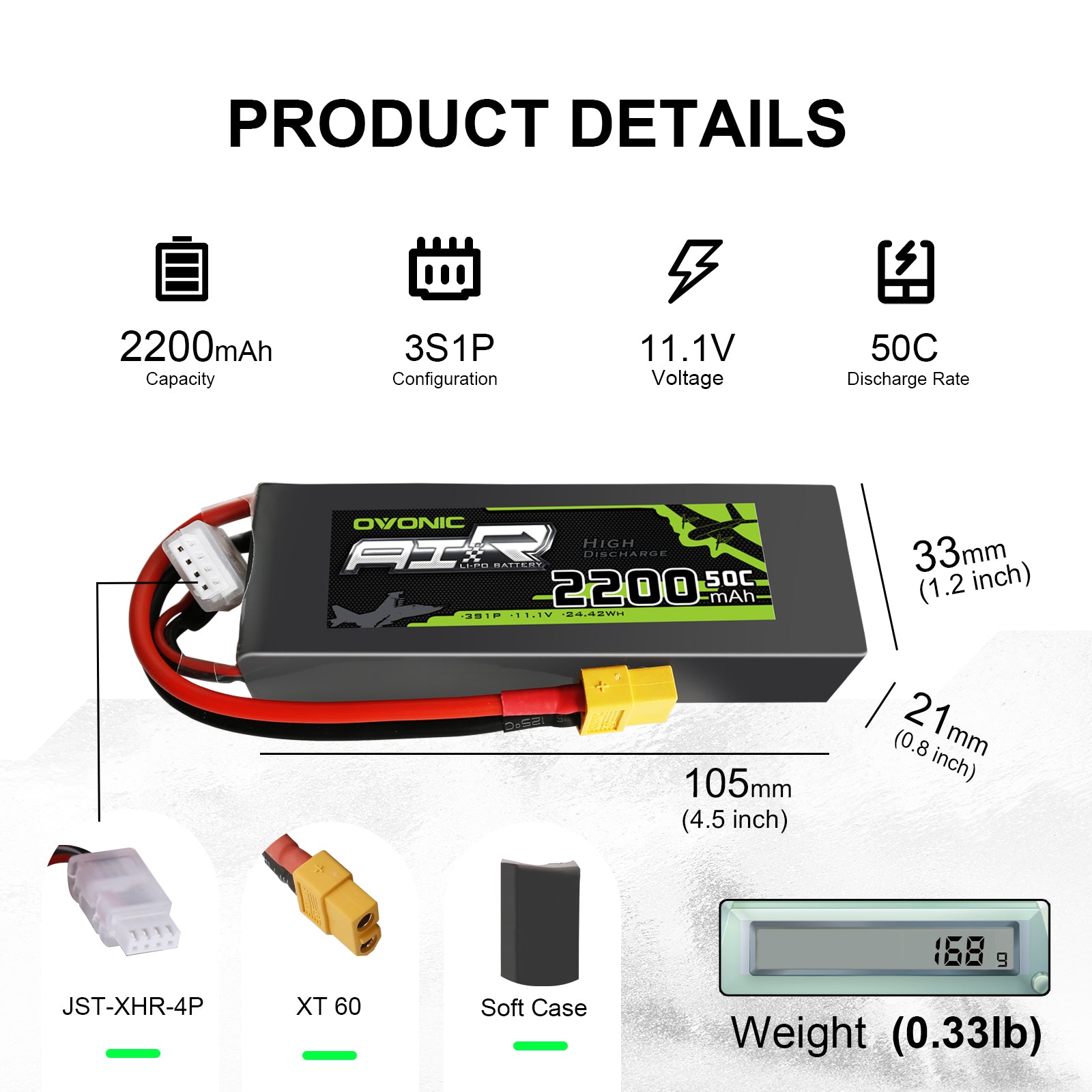 3S Lipo Battery, 2200 mAh, 11.1 V 50 C, Soft Case, Short Pack, Battery, Lipo Battery with XT60 Plug, HOOVO for 1:14 RC Car, Truck, Heli, Airplane, Rock Crawler, Airplane Helicopter, 2 3S Lipo Battery, 2200 mAh, 11.1 V 50 C, Soft Case, Short Pack, Battery, Lipo Battery with XT60 Plug, HOOVO for 1:14 RC Car, Truck, Heli, Airplane, Rock Crawler, Airplane Helicopter, 2