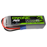 Ovonic 5000mAh 5S1p 18.5V 25C Lipo Battery Pack with EC5 Plug for RC Airplane - Ampow