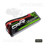 OVONIC 7.4V 7200mAh 2S 50C Hardcase LiPo Battery Pack 24# with Deans Plug - Ampow
