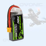 4×Ovonic 650mah 3S 11.1V 80C Lipo Battery Pack with XT30 Plug for Small FPV