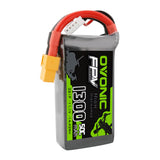 OVONIC 11.1V 3S 1300mAh 50C LiPo Battery Pack with XT60 Plug for FPV Drone - Ampow