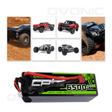 OVONIC Hardcase 14.8V 50C 6500 mAh 4S LiPo Battery Pack 14# with Deans Plug - Ampow