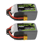 2x Ovonic 80C 4S 850mAh Lipo Battery 14.8V with XT30 Plug for Cinewhoops - Ampow