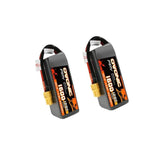 [2 Packs] Ovonic 120C 14.8V 1600mAh 4S LiPo Battery Pack for FPV Racing with XT60 Plug - Ampow