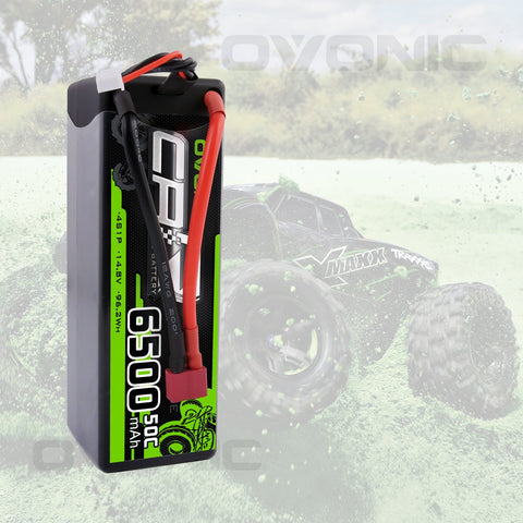 OVONIC 4S LiPo Battery Pack 6500mAh 50C 14.8V Hardcase with Deans Plug 1/8 Scale RC Cars RC Truggy RC Buggy