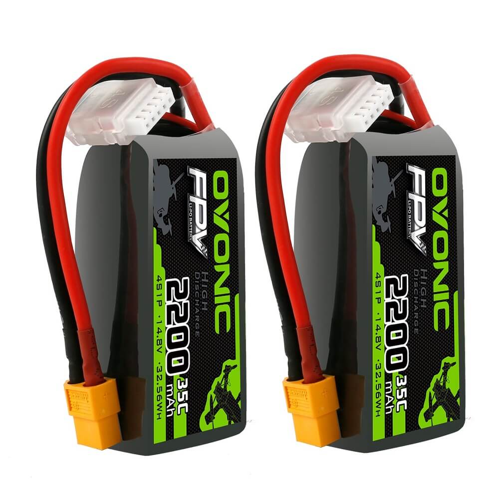 OVONIC 4S 2200mAh 14.8V 35C Lipo Battery With XT60 For Long Range