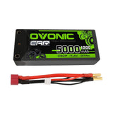Ovonic 100C 7.4V 5000mAh 2S2P Hardcase Shorty LiPo Battery with 4mm Bullet for 1/10 RC Buggy Truck
