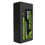 Ovonic 100C 7.4V 5000mAh 2S2P Hardcase Shorty LiPo Battery with 4mm Bullet for 1/10 RC Buggy Truck - Ampow