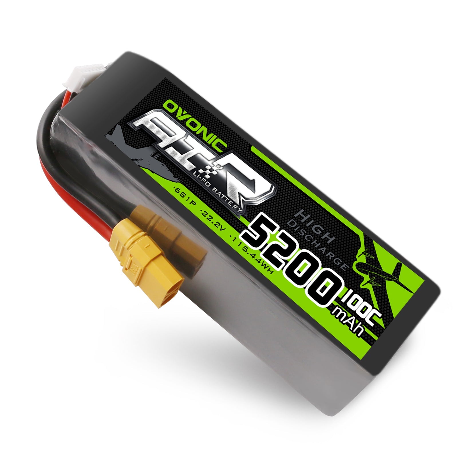 Ovonic 6S Lipo Battery 5200mAh 6S1P 150C 22.2V Long Range Lipo Battery with XT90 & AS150 Plug