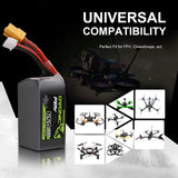 2x Ovonic 100C 6S 650mah Lipo Battery 22.2V Pack with XT30 Plug for FPV Multirotor