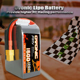 Ovonic 120C 22.2V 6S 1600mAh LiPo Battery for FPV Racing with XT60 Plug - Ampow