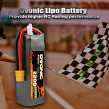 Ovonic 120C 4S 2200mAh 14.8V LiPo Battery Pack for FPV RC CAR Aircraft with XT60 Plug - Ampow
