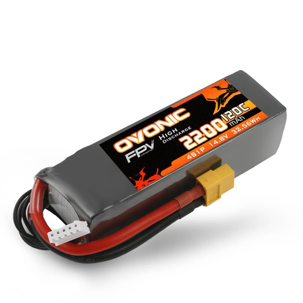 Ovonic 120C 4S 2200mAh 14.8V LiPo Battery Pack for RC helicopters