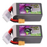 2×Ovonic Rebel 2.0 150C 6S 1400mah Lipo Battery 22.2V Pack with XT60 Plug for FPV Racing