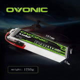 Ovonic 12000mAh 22.2V 6S 15C Lipo Battery with AS150 Plug for UAV Agriculture Drone - Ampow