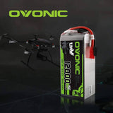 Ovonic 12000mAh 22.2V 6S 15C Lipo Battery with AS150 Plug for UAV Agriculture Drone - Ampow