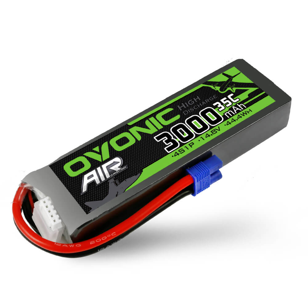 Ovonic 3000mAh 4S 14.8V 35C Lipo Battery Pack with EC3 Plug for RC helicopters