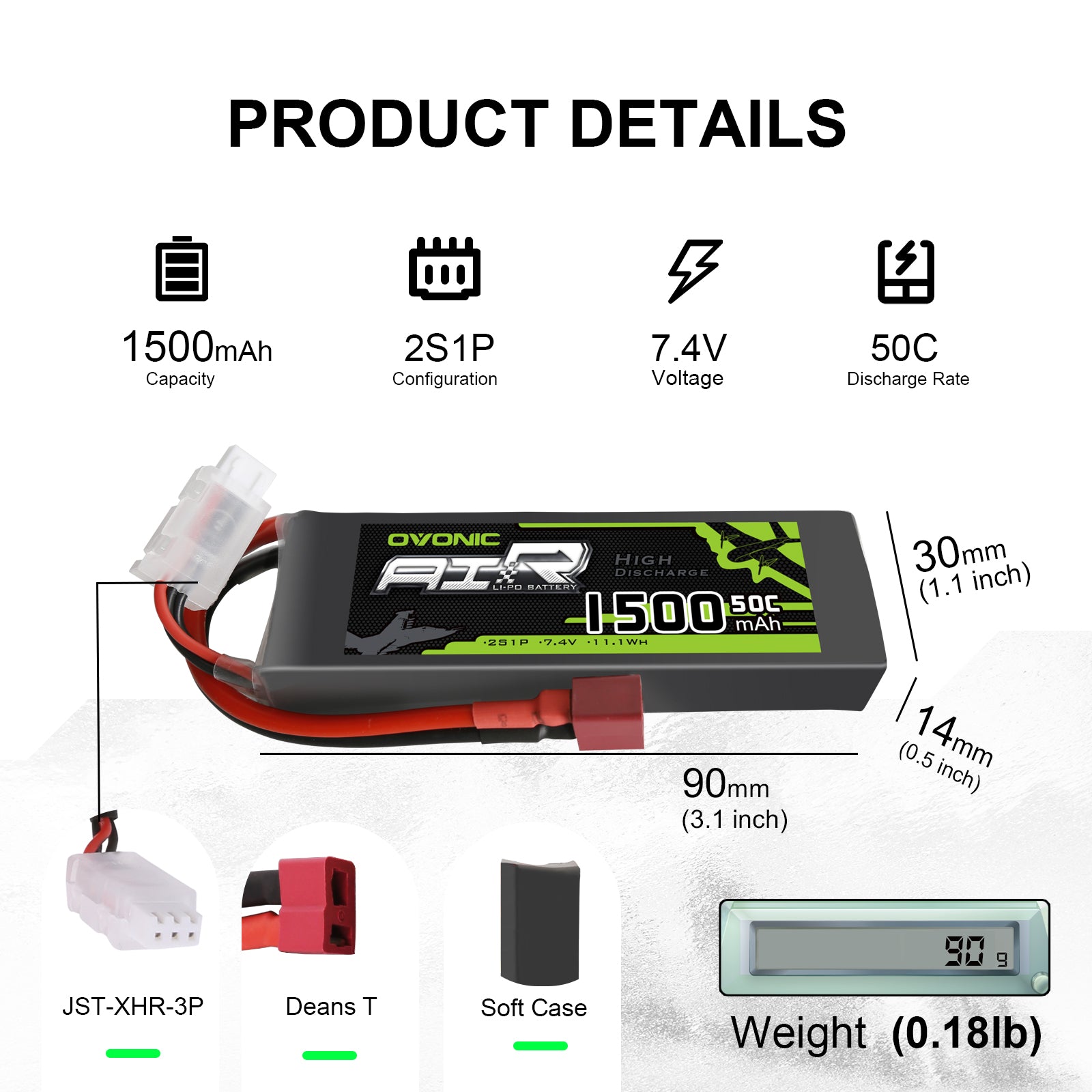 40 50 c lipo 6200mAh 50C 3.7v Pouch Cells JAG35 Turnigy batteries stand up to the punishing extremes of aerobatic flight and RC vehicles Ovonic 50C 7.4V 2S 1500mAh