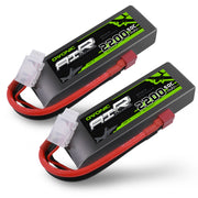 2×Ovonic 50C 3S 11.1V 2200mah Lipo Battery Pack with Deans Plug