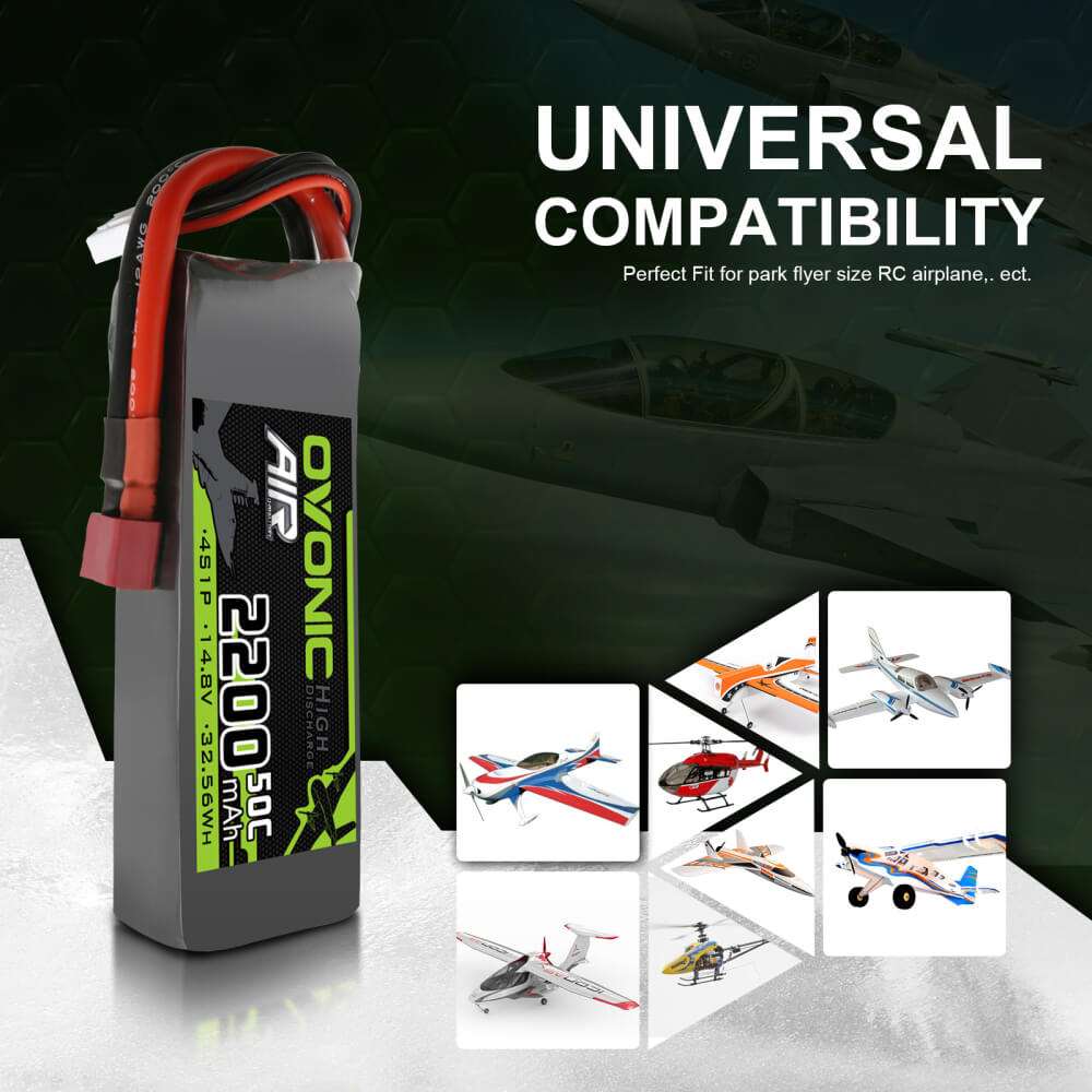 Ovonic 14.8V 2200mAh 4S 50C LiPo Battery for RC airplane