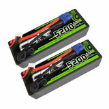 2x OVONIC 11.1V 5200mAh 3S1P 50C Hardcase LiPo 13# with EC3 for 1/10 RC car Boat