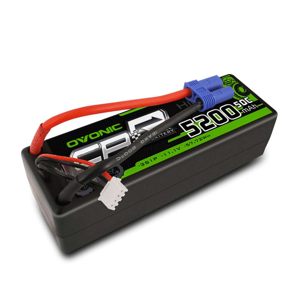 Ovonic 11.1V 5200mAh 3S 50C Hardcase Lipo Battery for RC car