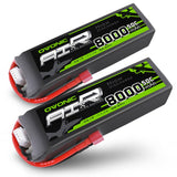 2×Ovonic 50C 3S 8000mAh Lipo Battery 11.1V with Deans Plug for 1/10 &1/8 Car