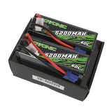 2×OVONIC Rebel 60C 11.1V 3S 5200mAh lipo battery EC5 for 1/10 ARRMA