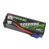 [2 Packs] OVONIC Rebel 60C 11.1V 3S 5200mAh Hardcase#30 Lipo Battery for 1/10 RC Car ARRMA - EC5 Plug - Ampow