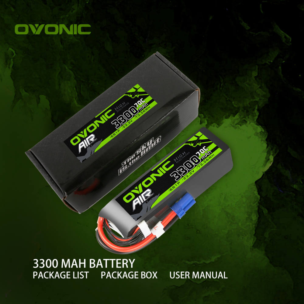 Ovonic 70C 6S 3300mAh 22.2V LiPo Battery for RC drone