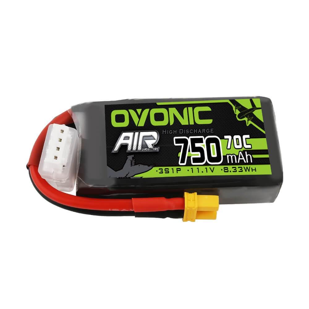 2×Ovonic 70C 3S 750mAh 11.1V LiPo Battery for RC helicopters