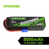 Ovonic Rebel 100C 14.8V 8000mAh 4S Lipo Battery EC5 For RC Arrma