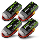 4x Ovonic 14.8V 80C 450mah 4S Lipo Battery with XT30 for whoops Beta FPV