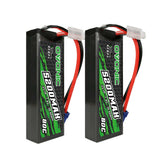 2×Ovonic Rebel 80C 2S 5200mAh 7.4V LiPo Battery EC5 for Losi Promoto-M× Granite VORTEKS