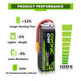 Ovonic 80C 6S 5500mAh LiPo Battery 22.2V with XT90 for RC 1/8 car