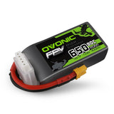 2×Ovonic 650mah 4S 14.8V 80C Lipo Battery Pack with XT30 Plug for whoop