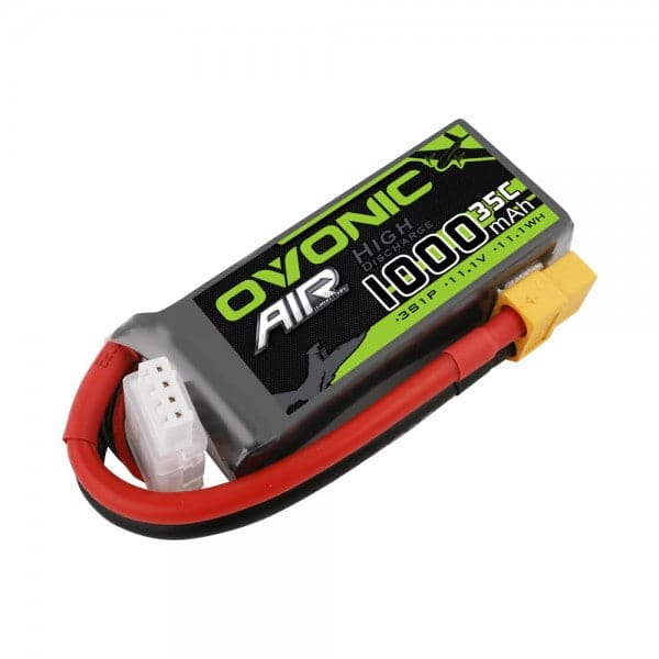 Ovonic 1000mah 3S 11.1V 35C Lipo Battery Pack with XT60 Plug for Airplane&Heli - Ampow
