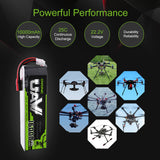 Ovonic 6S 22.2V 16000mAh 25C LiPo Battery Pack with AS150 +XT150 Plug for UAV Drones - Ampow