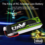 Ovonic 6S 22.2V 16000mAh 25C LiPo Battery Pack with AS150 +XT150 Plug for UAV Drones - Ampow