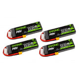 4×Ovonic 380mah 2S1p 7.4V 45C Lipo Battery Pack with XT30 Plug for Betafpv 2S whoop