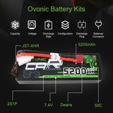 Ovonic 50c 2s 7.4v 5200mah lipo battery
