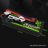 Ovonic 50c 2s 7.4v 5200mah lipo battery