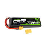 OVONIC 7.4V 5800mAh 2S2P 50C Lipo Battery with XT60 & Trx Plug for RC Car Trucks - Ampow