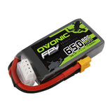 Ovonic 650mah 3S 11.1V 80C Lipo Battery Pack with XT30 Plug for FPV - Ampow