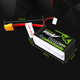 OVONIC 1300mAh 14.8V 4S 80C LiPo Battery Pack with XT60 Plug for FPV Quadcopter - Ampow