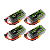[4 Packs]Ovonic 11.1V 850mAh 3S 80C Lipo Battery with XT30 Plug for FPV - Ampow